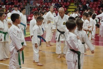 Sensei Onaga opettaa junioreita.